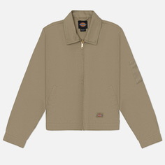 Женская куртка ветровка Dickies Unlined Cropped Eisenhower, цвет бежевый, размер S