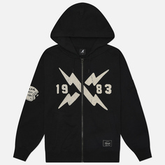 Мужская толстовка Kangol CRS Biker Hoodie Zip-Up, цвет чёрный, размер M