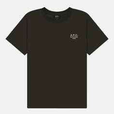 Мужская футболка A.P.C. Standard Rue Madame GOTS, цвет оливковый, размер XXL