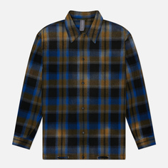 Мужская рубашка UNAFFECTED Bleached Check, цвет оливковый, размер S