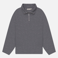 Мужская толстовка PANGAIA Wool Jersey Half-Zip, цвет серый, размер XS
