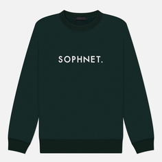 Мужская толстовка SOPHNET. SOPHNET. Logo Crewneck, цвет зелёный, размер L