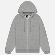 Мужская толстовка Kangol KNGL Pocket Zip-Up, цвет серый, размер XL