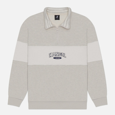 Мужская толстовка Kangol College Half Zip-Up, цвет серый, размер L