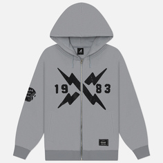 Мужская толстовка Kangol CRS Biker Hoodie Zip-Up, цвет серый, размер XL