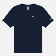 Мужская футболка Champion Small Logo Crew Neck, цвет синий, размер L