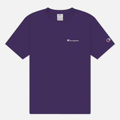Мужская футболка Champion Small Logo Crew Neck, цвет фиолетовый, размер XXL