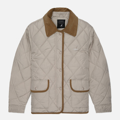 Женская стеганая куртка Kangol Primaloft Quilting, цвет бежевый, размер S