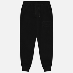 Мужские брюки C.P. Company Reverse Brushed & Emerized Diagonal Fleece Mixed, цвет чёрный, размер L