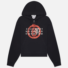 Женская толстовка Maison Margiela MM6 Year Of The Snake Full-Zip Hoodie, цвет чёрный, размер S