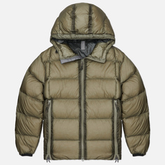 Мужской пуховик UNAFFECTED LS Hooded Down, цвет оливковый, размер M