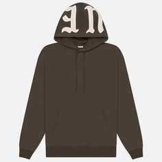 Мужская толстовка uniform experiment Chenille Hoodie, цвет оливковый, размер L