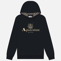 Мужская толстовка Aquascutum Active Big Logo Raglan Hoodie, цвет синий, размер S