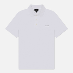 Мужское поло A.P.C. Standard GOTS, цвет белый, размер M