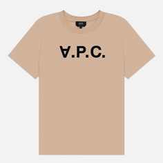 Мужская футболка A.P.C. Standard Grand V.P.C. GOTS, цвет бежевый, размер XL