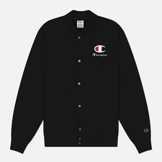 Мужская толстовка Champion Big C Logo Fleece Bomber, цвет чёрный, размер XXL