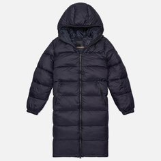 Женский пуховик Napapijri Box Logo Hooded Long, цвет чёрный, размер L