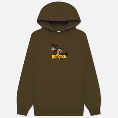 Мужская толстовка Butter Goods Unleash Pullover Hoodie, цвет оливковый, размер M