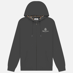 Мужская толстовка Aquascutum Active Small Logo Hoodie Full Zip, цвет серый, размер M