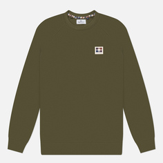 Мужская толстовка Aquascutum Active Patch Crewneck, цвет оливковый, размер XL