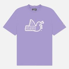 Мужская футболка Peaceful Hooligan Outline Dove, цвет фиолетовый, размер XXL