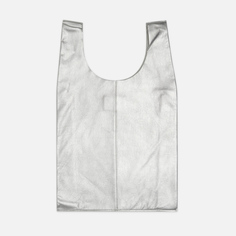 Сумка SOPHNET. Leather Shopping, цвет серебряный