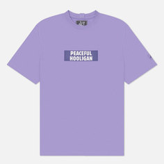 Мужская футболка Peaceful Hooligan Box Logo, цвет фиолетовый, размер XXL