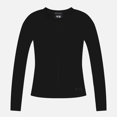 Женский лонгслив Y-3 Fitted, цвет чёрный, размер L