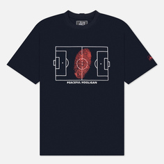 Мужская футболка Peaceful Hooligan Pitch Football, цвет синий, размер XXXL