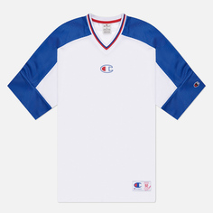 Мужская футболка Champion Legacy Retro Sport V-Neck, цвет белый, размер S