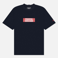 Мужская футболка Peaceful Hooligan Box Logo, цвет синий, размер M