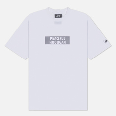 Мужская футболка Peaceful Hooligan Box Logo, цвет белый, размер M