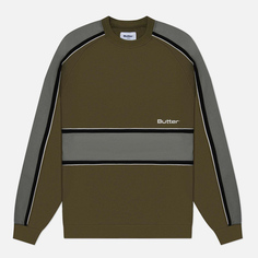 Мужская толстовка Butter Goods Division Crewneck, цвет оливковый, размер S