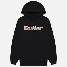 Мужская толстовка Butter Goods Logo Camo Applique Pullover Hoodie, цвет чёрный, размер M