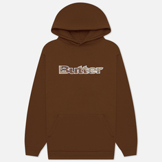 Мужская толстовка Butter Goods Logo Camo Applique Pullover Hoodie, цвет коричневый, размер XL
