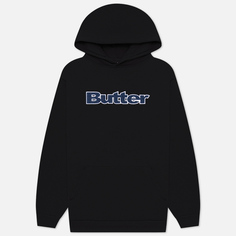Мужская толстовка Butter Goods Logo Denim Applique Pullover Hoodie, цвет чёрный, размер XL