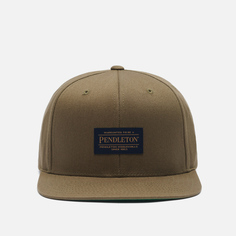 Кепка Pendleton Logo Flat Brim, цвет оливковый