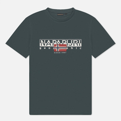 Мужская футболка Napapijri Aylmer Regular Fit, цвет зелёный, размер L
