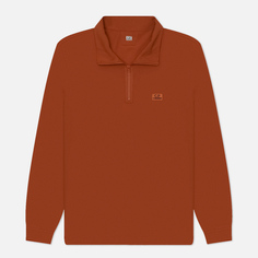 Мужской лонгслив C.P. Company Strech Piquet Zipped Polo, цвет оранжевый, размер XL