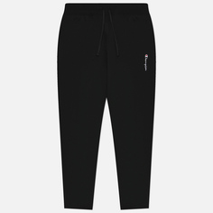 Мужские брюки Champion Small Logo Straight Hem Soft Compact Fall Poly Fleece, цвет чёрный, размер L
