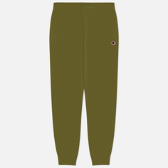 Мужские брюки Champion C Logo Soft Compact Fall Poly Fleece, цвет зелёный, размер S