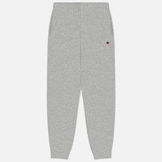 Мужские брюки Champion C Logo Fleece Slim Fit Joggers, цвет серый, размер S