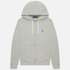 Мужская толстовка Polo Ralph Lauren Embroidered Polo Pony Full Zip Hoodie, цвет серый, размер XL