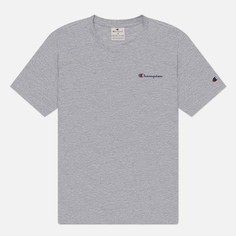 Мужская футболка Champion Small Logo Crew Neck, цвет серый, размер XL