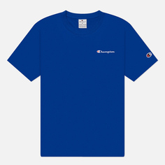 Мужская футболка Champion Small Logo Crew Neck, цвет синий, размер XXL