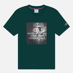 Мужская футболка Champion Legacy Retro Sport Print, цвет зелёный, размер L