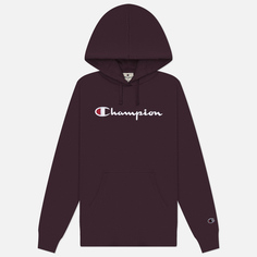 Женская толстовка Champion Big Logo Slim Fit Hoodie, цвет фиолетовый, размер S