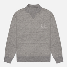 Мужская толстовка C.P. Company Japanese Melange Fleece Logo Turtle Neck, цвет серый, размер XXL