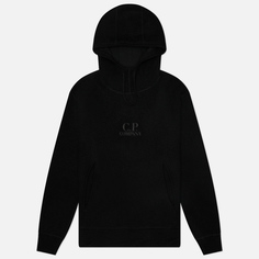 Мужская толстовка C.P. Company Wool Polar Fleece Hoodie, цвет чёрный, размер M
