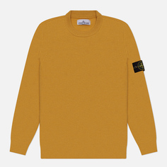Мужской свитер Stone Island Lambswool Regular Ribbed Neckline, цвет жёлтый, размер L